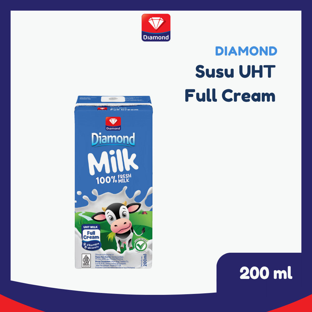 

Diamond Milk Susu UHT Full Cream Sleeve 200 ML