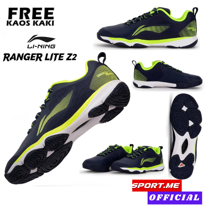 Li-Ning RANGER LITE Z2 AYTT047 (Navy Lime) Badminton Shoes - Sepatu Badminton Original Li-Ning