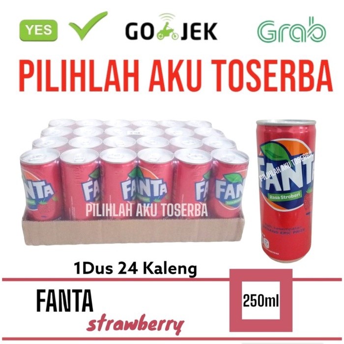 

Fanta Strawberry KALENG CAN 250 ml - ( HARGA 1 DUS )