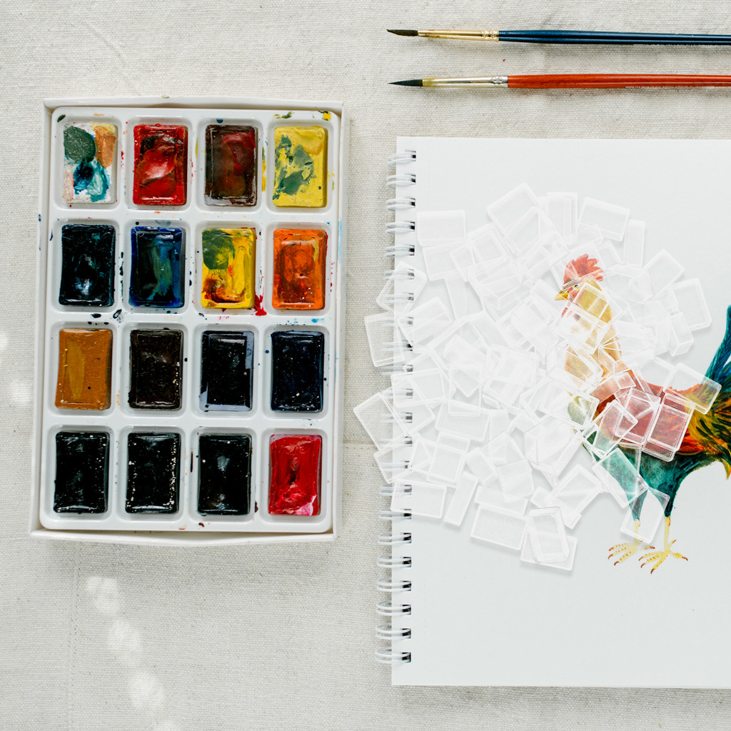 

100 Pcs Watercolor Paint Pigment Packing Grid Empty Palette Mini Container Strips Cup Transparent Portable Containers Child