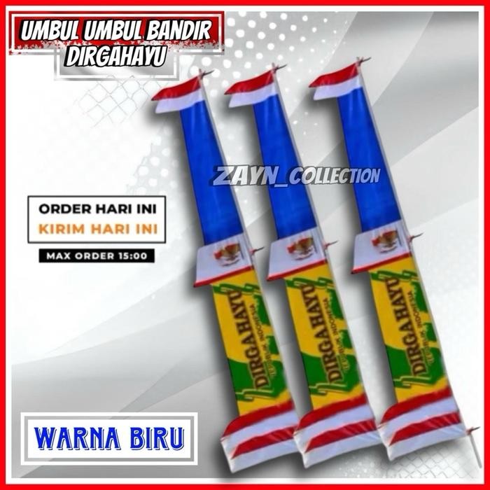 B2 BENDERA UMBUL UMBUL BANDIR DIRGAHAYU MERAH PUTIH/UMBUL UMBUL BENDERA - MERAH PUTIHTbk