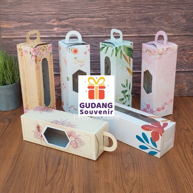 

25 Pcs, Box Tenteng 6.5 x 20 cm Full Color Kemasan Botol, dll harga murah