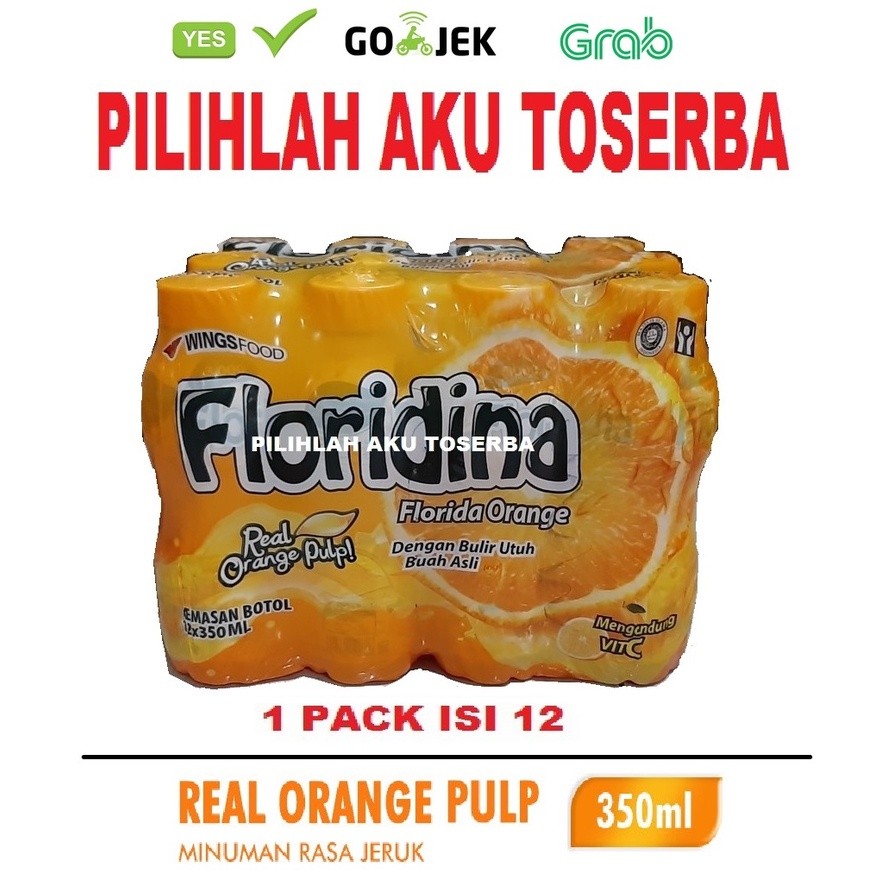 

FLORIDINA Orange / Jeruk 350 m - (1 pack isi 12 botol) - GOJEK/GRAB