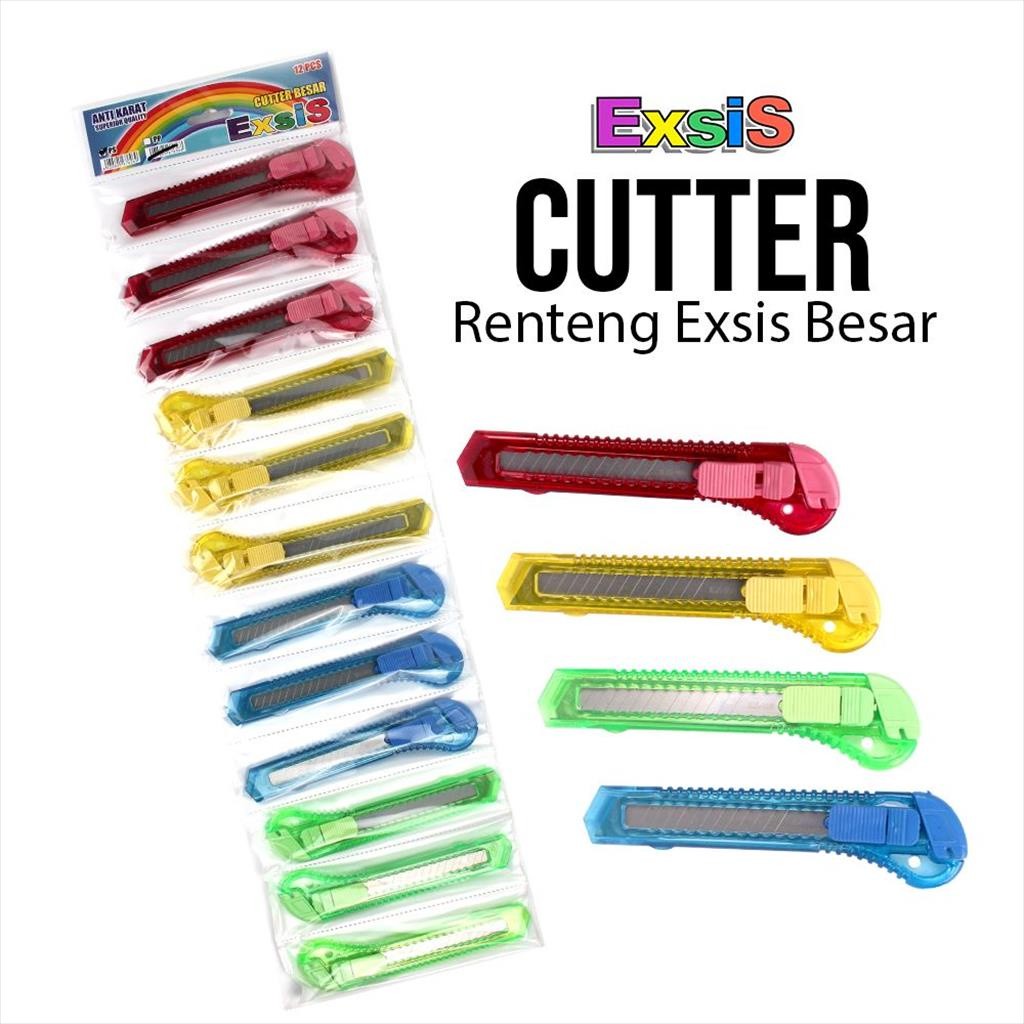 

♚12buah Pisau Cutter Renteng Besar Bening / Pisau Cutter Renteng♚