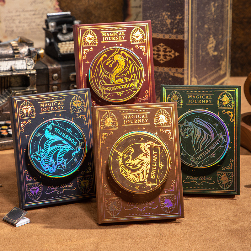 

Y2K Style Magic Academy Series Mini A7 Small Notebook Retro Style Magic Mini Portable Pockets Notebook Student Mini Diary