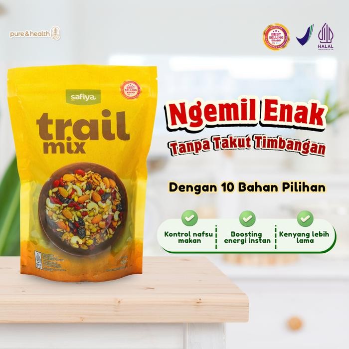 

Trail Mix Safiya 500 Gr - Camilan Enak, Gurih, dan Praktis BPOM