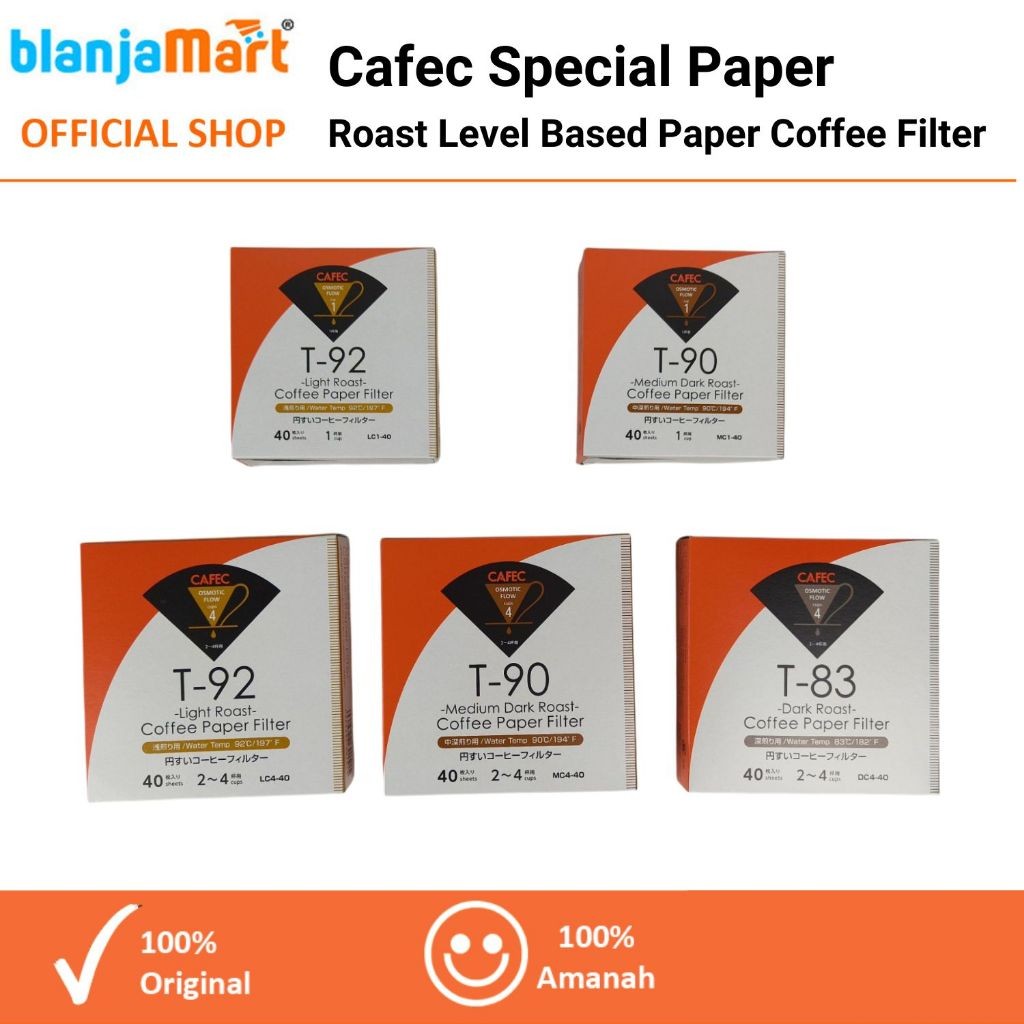 

Cafec Abaca Specialty Light Medium Dark Roast Level Coffee Paper Filter