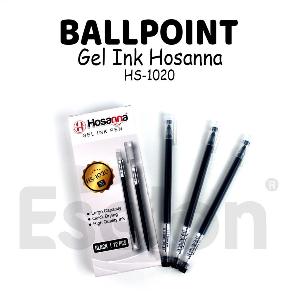 

♚12buah Pulpen Gel Office HS- 1020 / Pulpen Gel Hosanna HS-1020♚