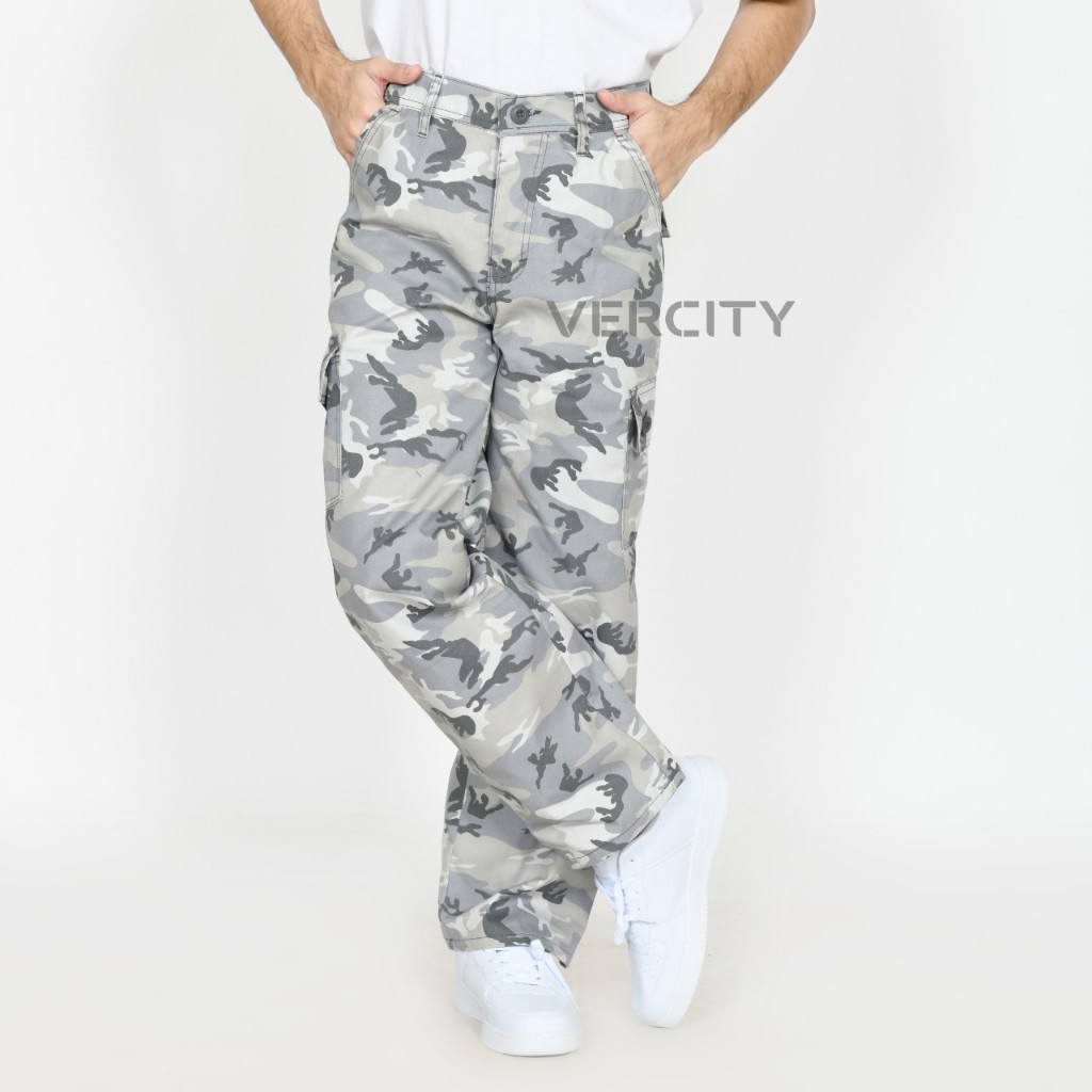 AXULE Celana Loreng Cargo Carpenter Panjang Pria Gombrong Big Size 27-40 Gamblok Gombrang Cowok Sken