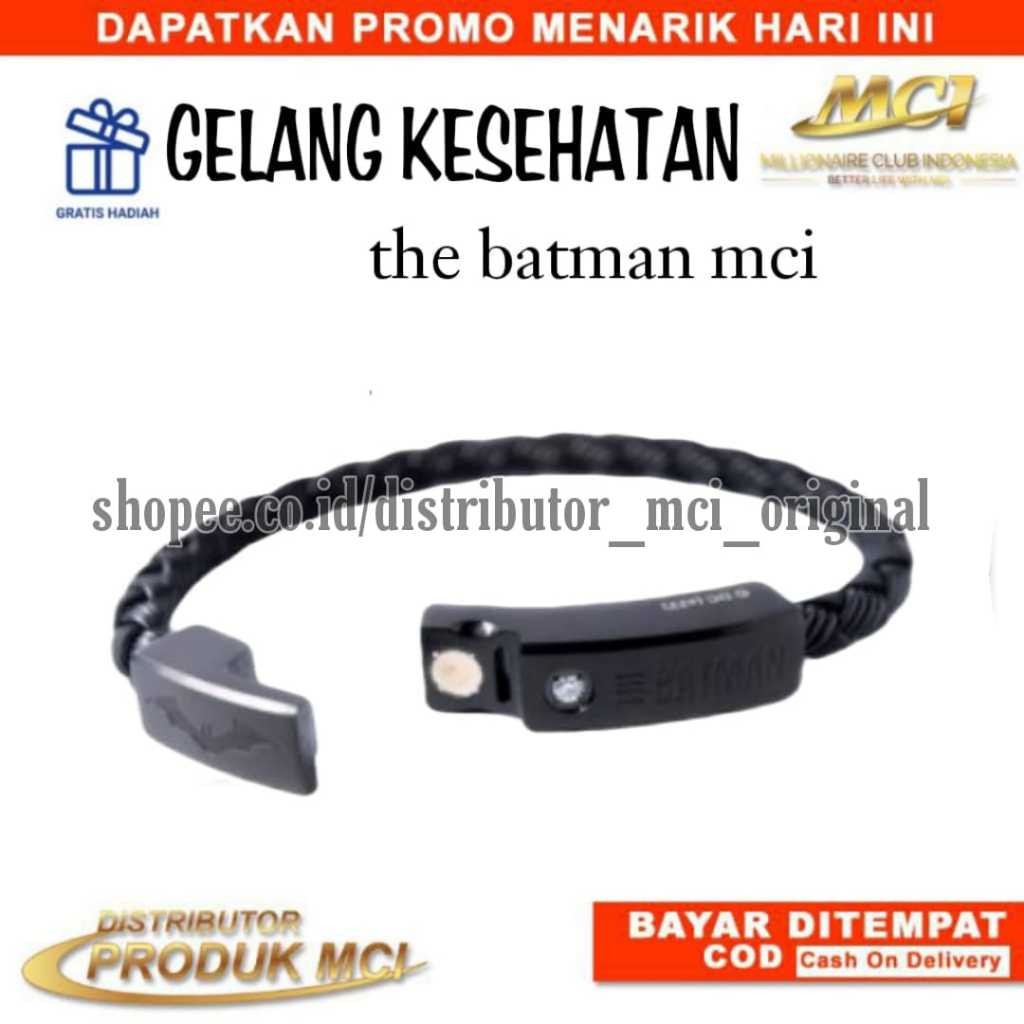GELANG KESEHATAN PRIA GELANG MCI GELANG BATMAN PENDANT GELANG MCI ORIGINAL