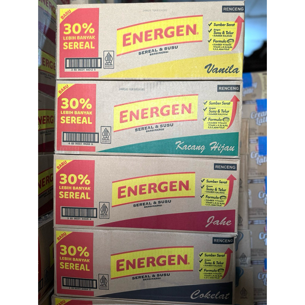 

Energent sereal dan susu 35 gr @ 160 bks / 1 dus