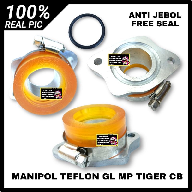 MANIPOL MANIFOLD INTAKE TEFLON PE 24 26 28 30 32 34 HONDA CB GL MEGAPRO TIGER COD MEDAN HIGH QUALITY