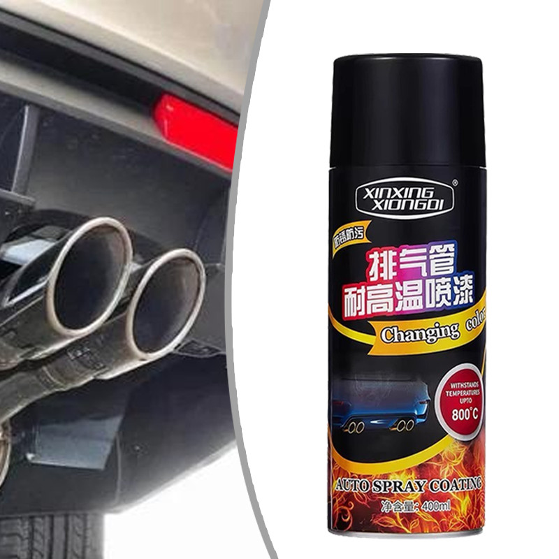 Hi Temp Black Cat Anti Panas Semprot - Tahan Suhu Tinggi 800°C, Doff Hitam untuk Knalpot, Mobil Moto