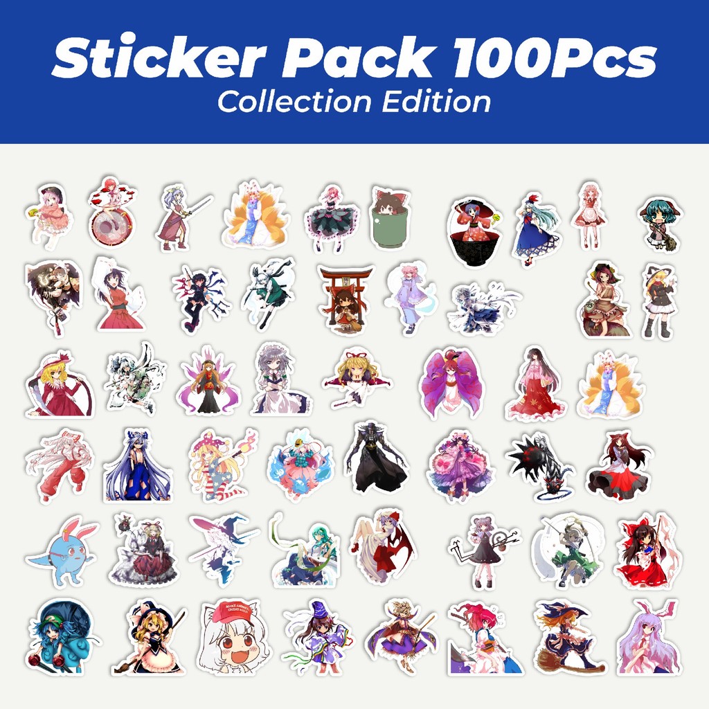 

Hot Stiker Game Series Touhou Project Karakter Mix 4 Lucu Anti Air Stikers Berperekat Waterproof Sticker Decal Buat Motor Helm Buku Journal Koper Casing HP Laptop Botol Minum