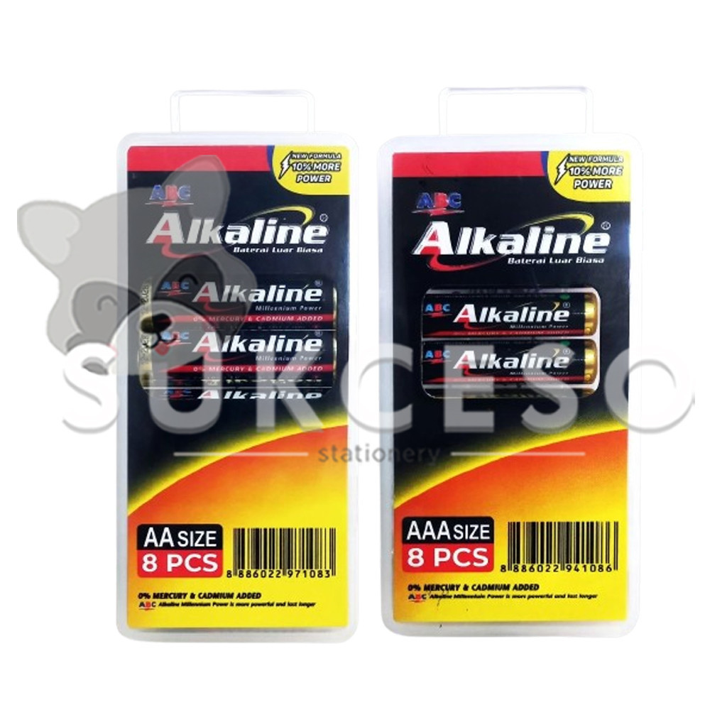Alkaline Baterai ABC AA/ AAA Kemasan Box Isi 8 Murah