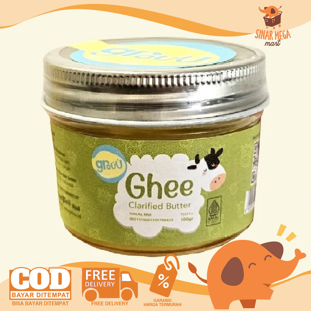 

GROUU Ghee Clarified Butter 100g - Mentega Rendah Laktosa Untuk MPASI Tanpa MSG