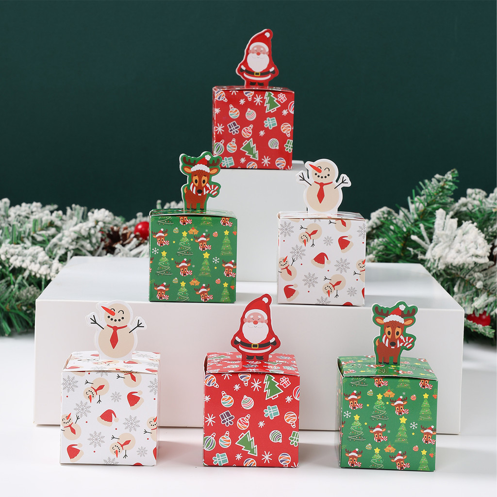 

24pcs Candy Boxes Party Decoration 2025 Xmas Santa Claus Gift Cabdy Boxes Navidad Natal New Year Gift 2026