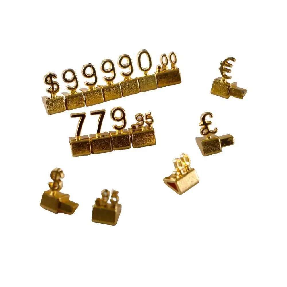 

10pcs Same Adjustable Number Price Display Counter Stand Tag Label For Jewelry Phone Retail Shop Combined Numberal Cube Sign