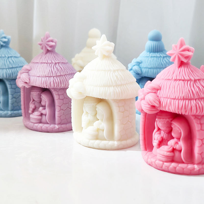 

Religious Nativity Mold Aroma Candle Silicone Mold Silicone Candle Molds DIY Crafts Home Decoration