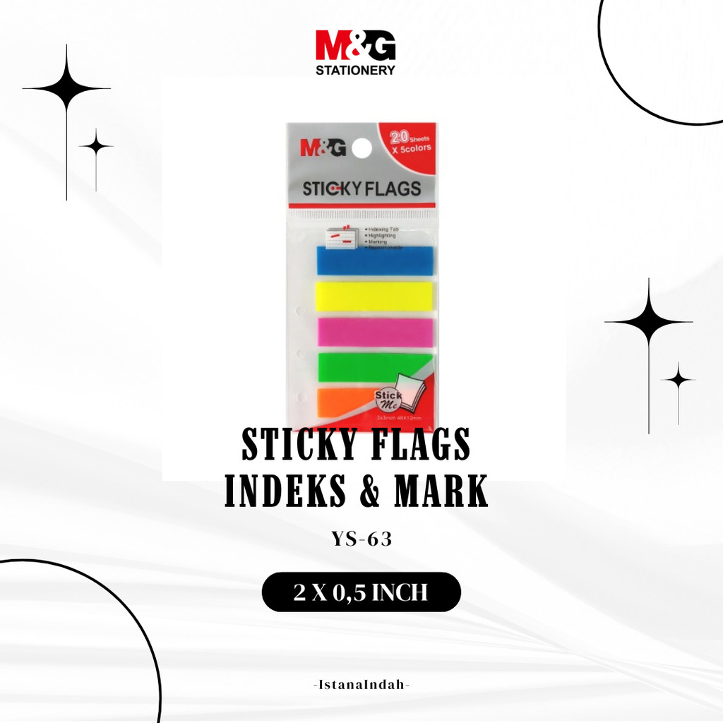 

M&G Sticky Flags 20 Sheest x 5 Colors 48 x 12mm YS-63