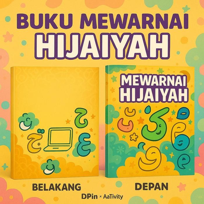 

DpinxAaTivityBuku Gambar Mewarnai [ HIJAIYAH ] Anak Karakter Lucu – Edukasi & Hiburan Kreatif | Buku Aktivitas Belajar Menggambar untuk PAUD TK SD - A4