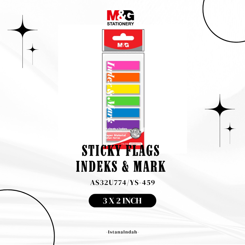 

M&G Paper Sticky Flag - Index & Mark 25 Sheetsx 7 Colors Paper Material AS32U774 (YS-459)