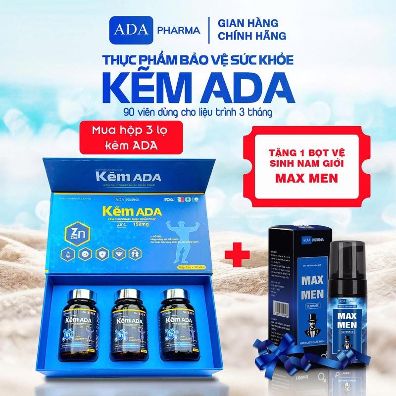 

Kẽm ADA - Kẽm gluconate nguyên liệu nhập khẩu Pháp - Hỗ trợ tăng cường sức khoẻ