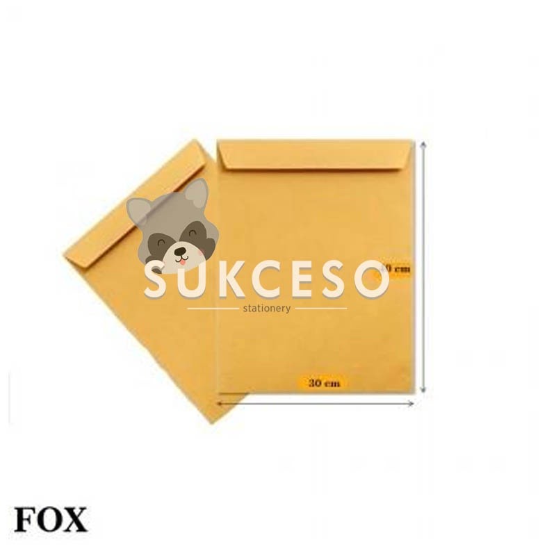 

DIJUAL PER PAK Fox Amplop Samson Coklat XL Super Map
