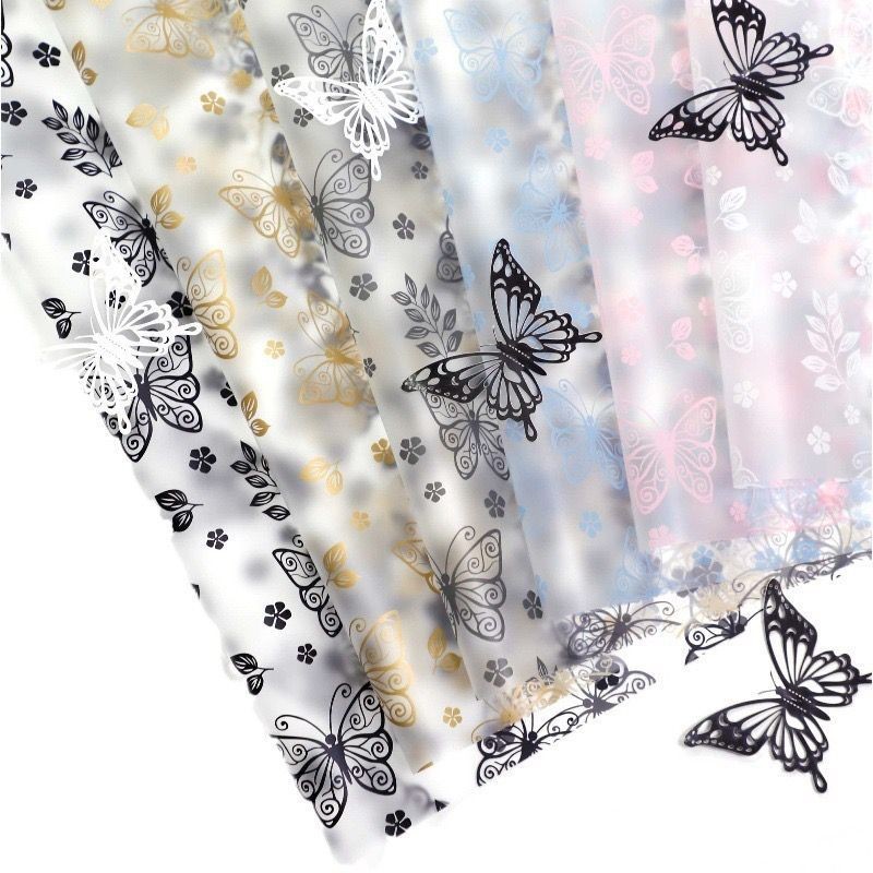 

Kertas Buket Bunga Kertas Cellophane Motif Kupu Kupu.