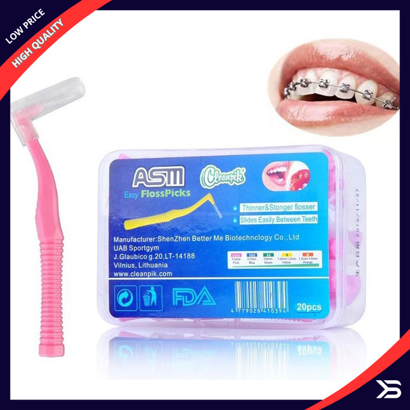 Interdental Brush Orthodontics Pembersih Gigi 20 PCS 0.6mm - T-06