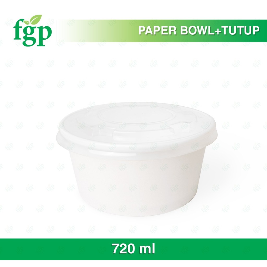 

Tutup Putih Paper Bowl Soup Bowl 720 ml FGP