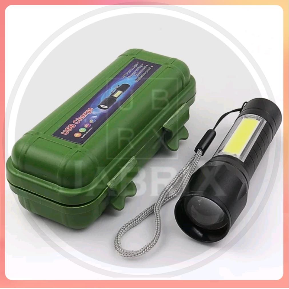 《 JABRIK 》 SENTER MINI USB 2 LED CHARGER ISI ULANG TANPA BATERAI - COD