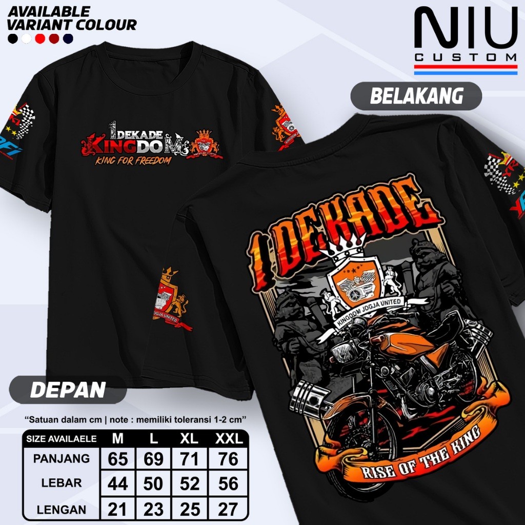 Kaos Rx King 1 Dekade | T-shirt Rx King Sunmori ( Sunday Morning Ride ) Kaos Komunitas Rx King Kaos 