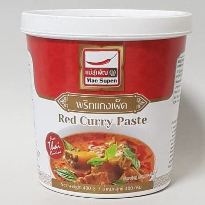 

Red Curry Paste Mae Supen / Bumbu Kari Merah Mae Supen - 400 Gram