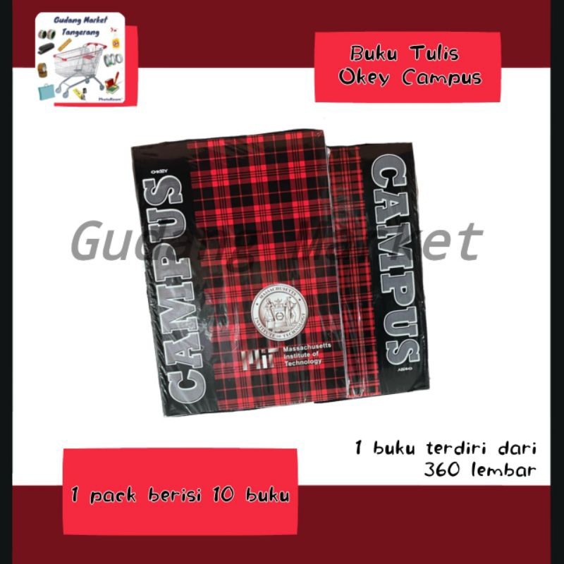 

Buku Tulis OKAY CAMPUS panjang 1 Pack isi 10 Buku
