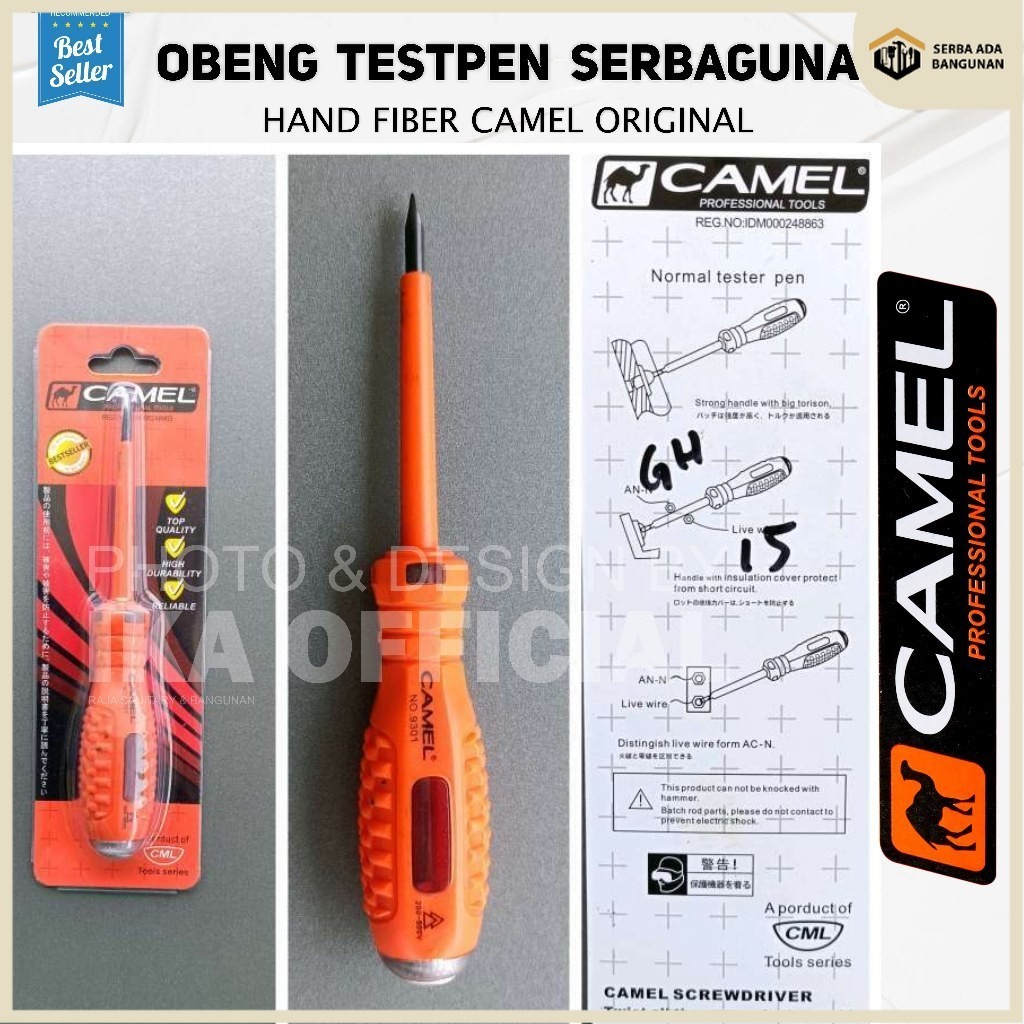 SAB Tespen Listrik CAMEL / Obeng Tespen CAMEL Obeng Tespen listrik / tespen Camel Obeng Tespen listr