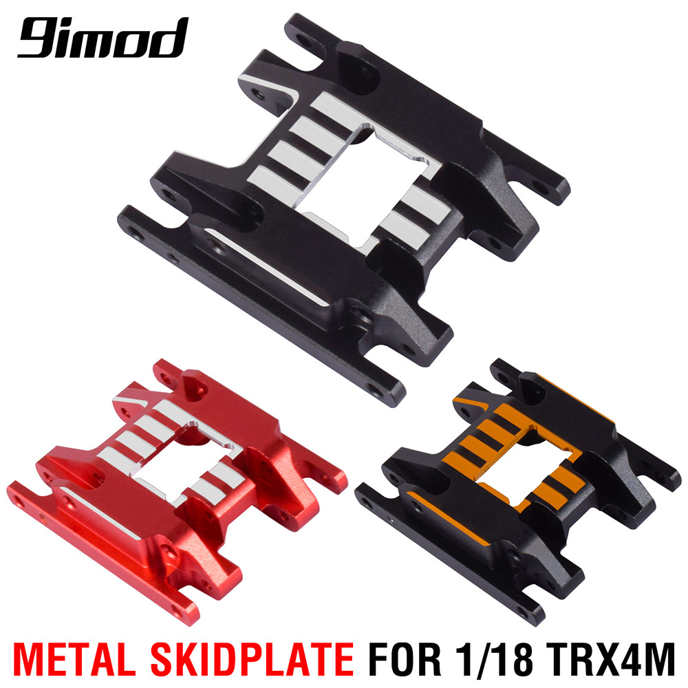 9imod Aluminum Alloy Skid Plate Transmission Mount Gearbox Base Center Frame Brace Hops Up for TRX4M