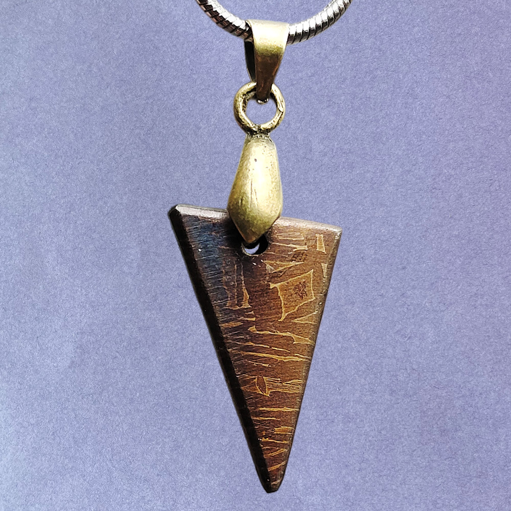 Muonionalusta Iron Meteorite Necklace Natural Iron Meteorite Pendant Iron Meteorite Specimen Collect