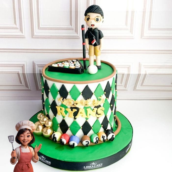 

Kue Ulang Tahun/Birthday Cake/Kue Ultah Tema Billiard/Kue Birthday jakarta Catering Malang DMT