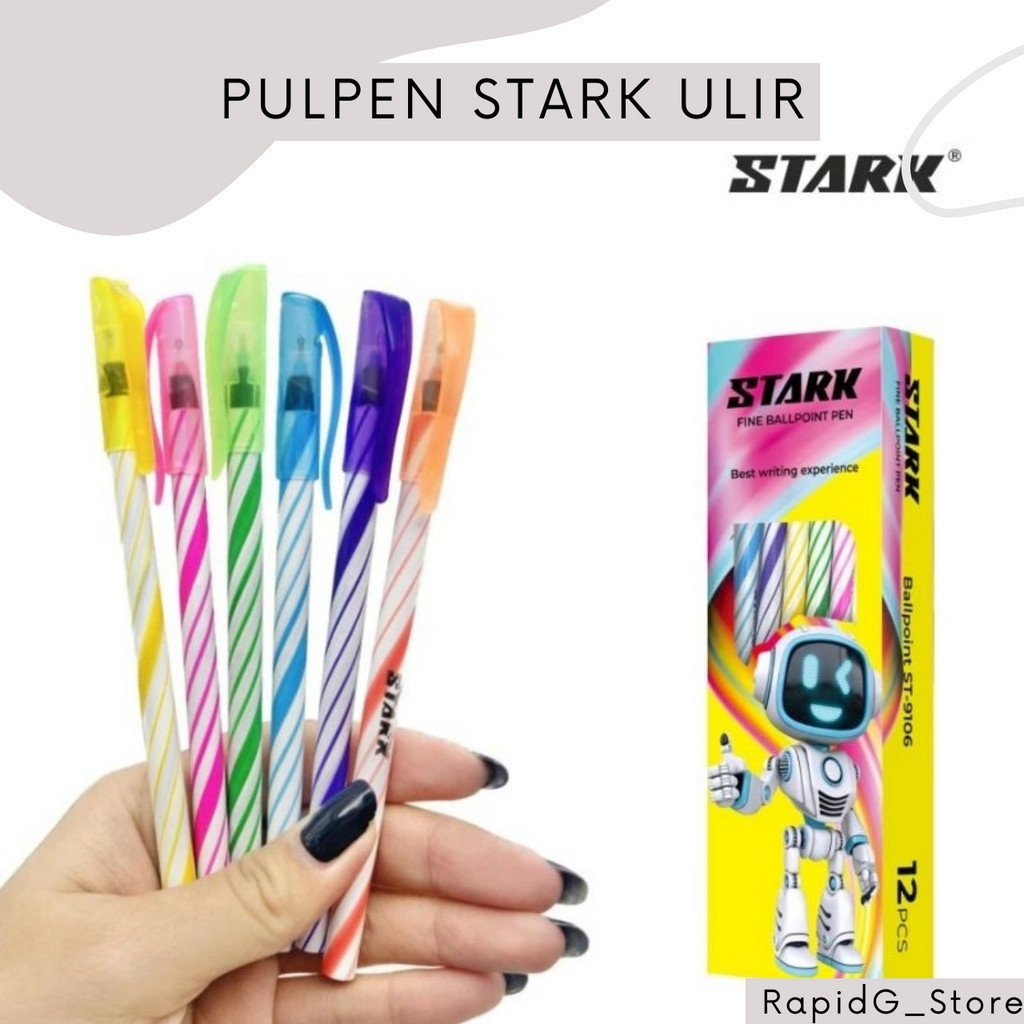 

12 Pcs Pulpen Pena Ulir Lilin 0.7 MM Tinta Hitam