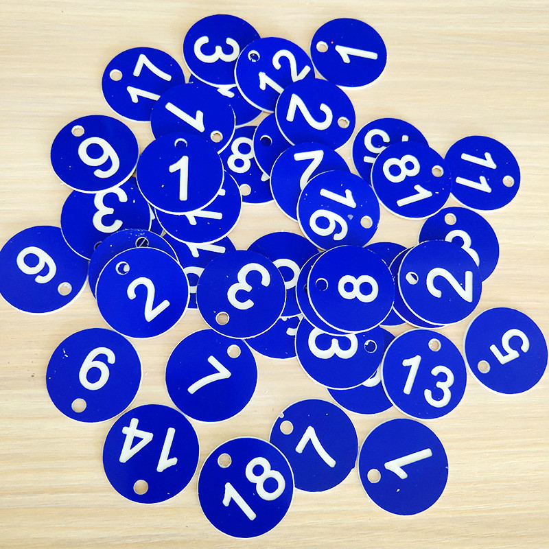 

10/50pcs Beehive Tags Abs Round Numbered Sign Labels With Hole Livestock Beekeeping Supply Red Bee Hive Mating Box Mark Access