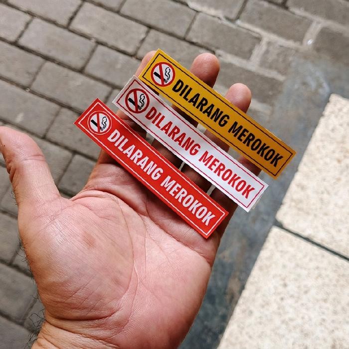 

Sticker Dilarang Merokok Kecil Ukuran 10x2 cm