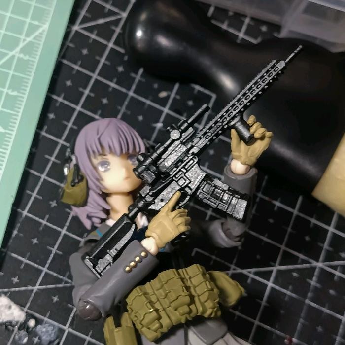 Weapon/Senjata Hk416 Rifle Recast Kitbash Skala1/12 For Figma SHF Mafex Revoltect