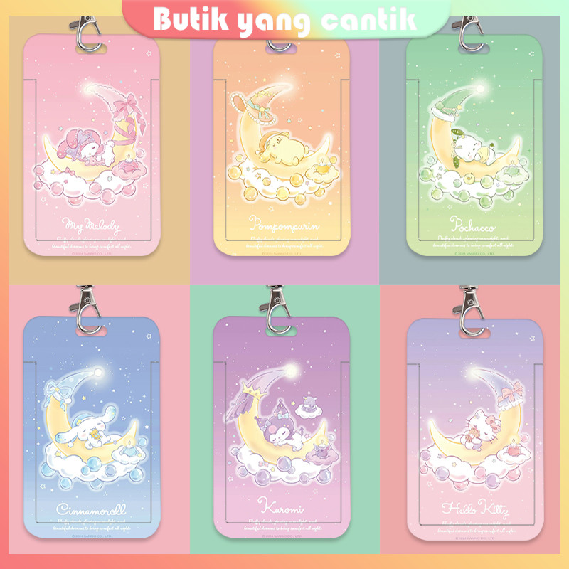 

⭐ Butik yang cantik ⭐ Seri Karakter Lucu Snoopy ID Card Holder Cartoon Card Sleeve Photocard Pelindung Kartu Case Tali Lanyard Card Holder School ID Work ID Card Holder Kartu Metro Kartu Bus Cover Kartu Bank