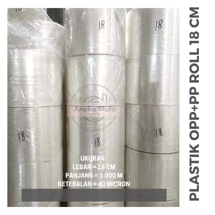 

Plastik OPP PP Roll Bening Packing Kemasan Sachet/Renteng 18cmx1000m