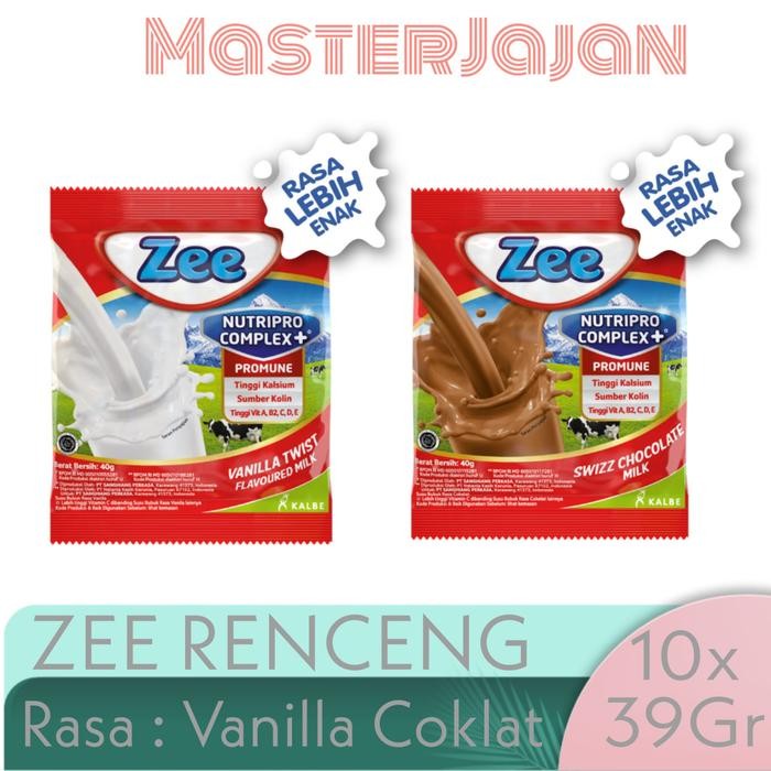 

[Promo]Best Seller Susu Zee renceng 40gr*10 sachet - Swizz chocolate