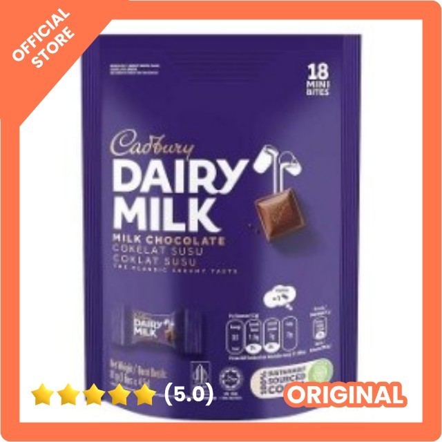 

CADBURY COKLAT BATANG DAIRY MILK CHOCOLATE SHARE BAG 81gr