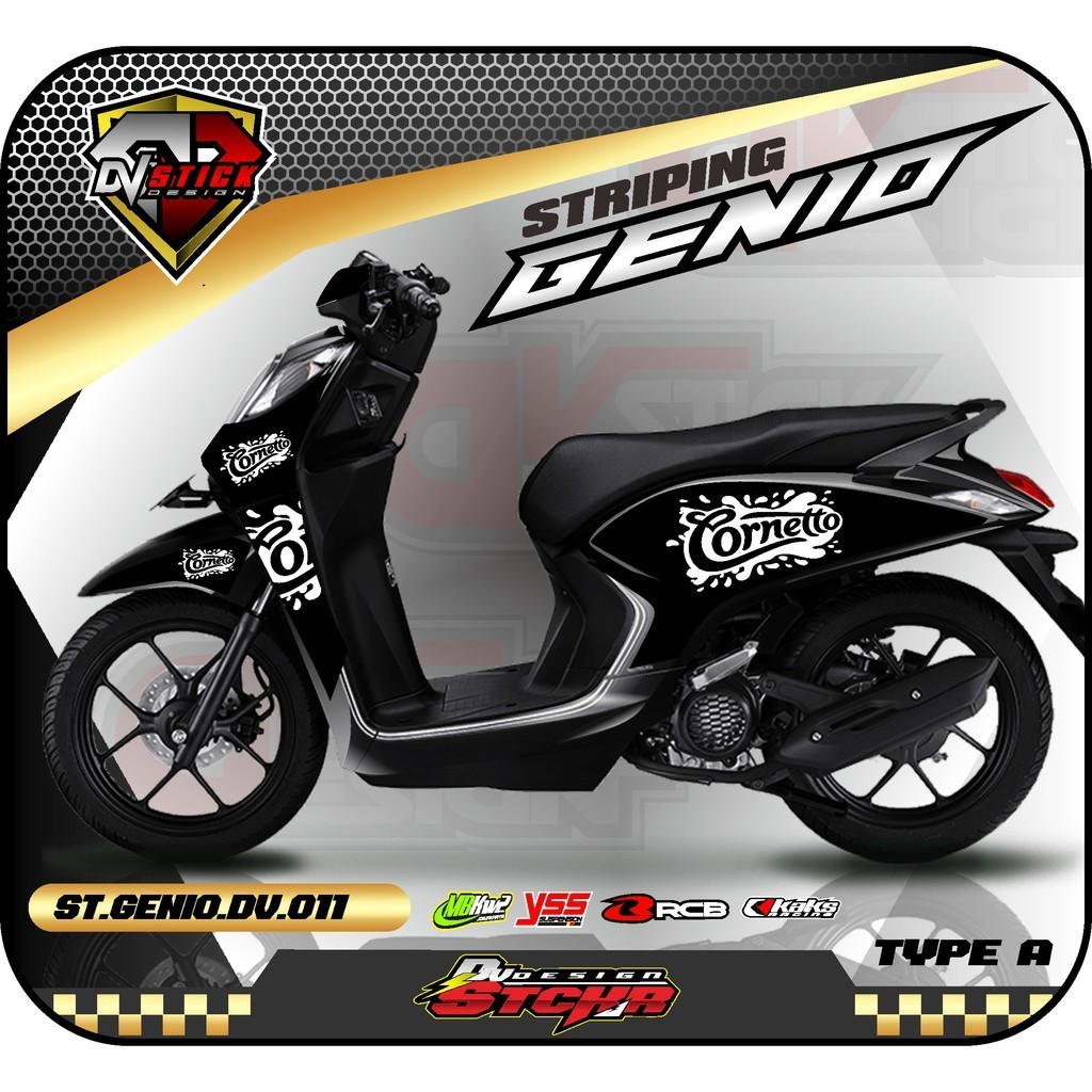 STRIPING MOTOR HONDA GENIO STRIPING VARIASI GENIO