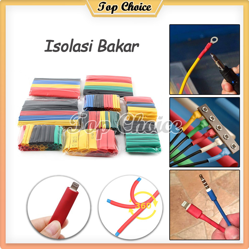 Heat Shrink Kabel Bakar / Isolasi Kabel Warna Warni / Isolasi Sambungan Kabel Listrik