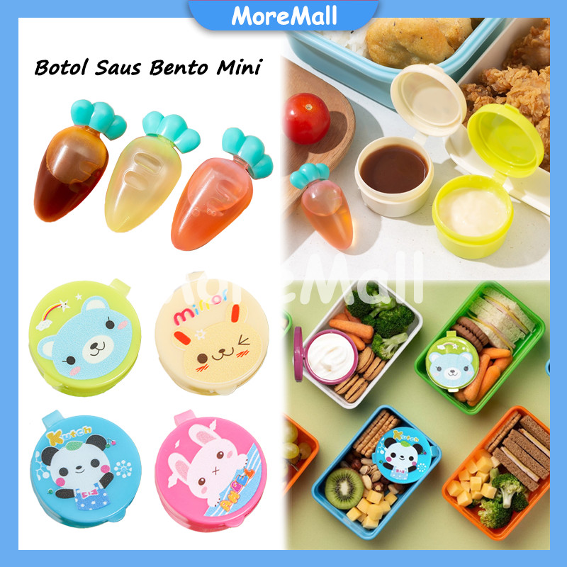 9Pcs Botol Wadah Saos Salad Mini Saos Bento/Botol Saus Bento Mini